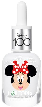 Nailtopia Bio-Sourced Chip Free Nail Lacquer Disney Collection Minnie Mouse - Superfood-Infused Polish - Chip Resistant Formula - Quick-Dry, Long Lasting Wear - Milky White Creme - 5 ml