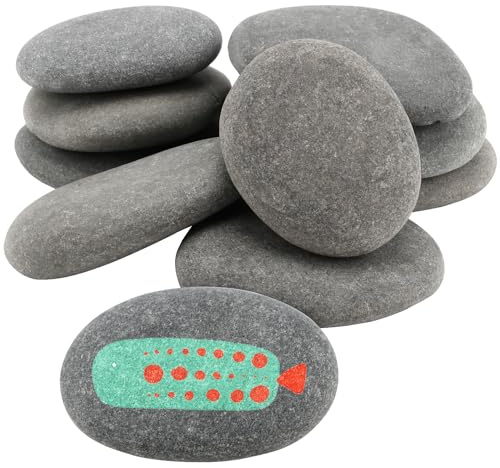 MANCHAP 30 PCS 5-8cm Painting Rocks Stones, Painting Pebbles Stones, Natural River Rocks for Arts Crafts, Grey