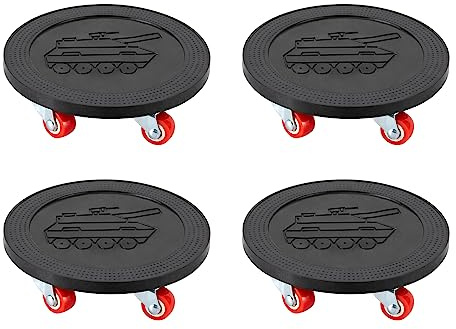 Möbel Transportrollen Set mit PVC-Rollen Maximale Tragkraft 500kg, Möbel Transporthilfe mit 4 Stück 360°Rotation Möbel Roller und 1 Lastenheber, Möbeltransportrollen für Schwere Möbel Schränke