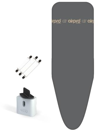 AirPro By Widex Copriasse a 6 Strati per Ferro da Stiro a Vapore - Taglia XL Universale Max 125x50 cm - Niente più Acqua sotto l'asse - Stira Fino al 50% più Velocemente - Made in Europa