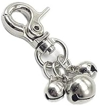 Sarini 6 pezzi campanelli per animali domestici collare cani fibbia campana triplo pendente gatti decorazione addestramento (Argento)