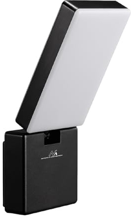 Maclean MCE514 Lámpara LED, Iluminación de Pared para Exterior, 10W, 700lm, Blanco Neutro 4000K, IP65 Resistente al Agua (Negro)