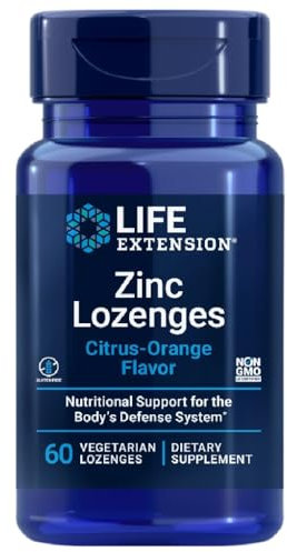 Life Extension - Zinc Lozenges - 18,75mg, 60 Pastillas Vegetarianas de Zinc