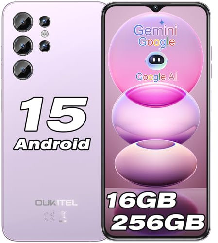 OUKITEL C1 Pro Smartphone Android 15, 16GB+256GB/1TB Telefono Cellulare, 5150mAh Telefoni Offerta, 6.52 HD+ Display, 13MP+5MP Fotocamera Cellulari, Dual SIM 3 Slot/Octa Core/Fingerprint/3.5mm Jack