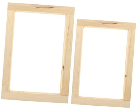 HAWILLOSCH 2stücke Siebdruckrahmen Aus Holz Für DIY-Kunst Wiederverwendbare Druckrahmen Für Siebdruck Crafting Und Stoffmuster
