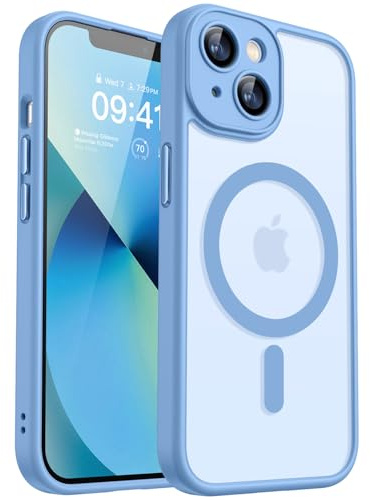 CANSHN für iPhone 13 Mini Hülle mit Kameraschutz, Himmelblau