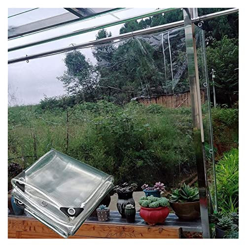QHLTY Bache Transparente Store Transparent en PVC Épais Imperméable, Couverture de Balcon Extérieur Bache pour Serre(3x2m)