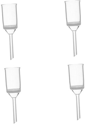 PRETYZOOM 4 Pezzi Imbuto in Vetro Buchner per Laboratorio Resistente ad Alte Temperature Imbuto Filtrante per Separazione Solido Strumento Vetro Laboratorio Chimico