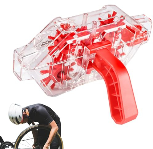 Bike Chain Washer – 12cm Gear Scrubber, Transparent Cleaner, quick wash Portable Cycle Chain Maintenance Device | reusable Bicycle Cleaning Tool for Mountain Road Cycling Garage Service