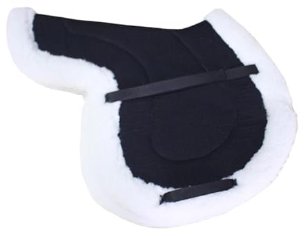 perfk Dressage Saddle Pad, Bareback Mat, Horse Saddle Blanket, Warm-Up Riding Pad, black