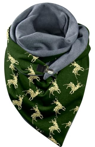 Schal Damen Winter - Universal Winter Schal Gedruckt Elegant Doppellagig Schnalle Weich Bequem Accessoire Damen Herren Kälte