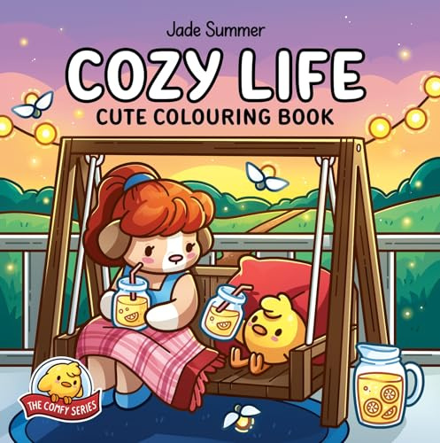 Cozy Life: A new cute and simple colouring book for adults, teens and children (The Comfy Series)