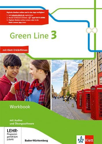 Green Line 3. Ausgabe Baden-Württemberg: Workbook mit Audios und Übungssoftware Klasse 7 (Green Line. Ausgabe für Baden-Württemberg ab 2016)