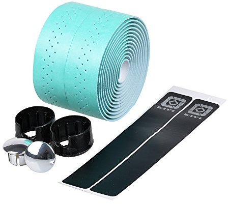 Yaruijia Lenkerband für Fahrradlenker, luxuriöses PU-Leder, mit 2 reflektierenden Steckern (grün)