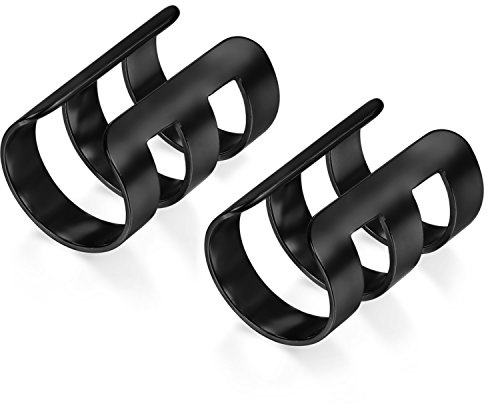 Flongo Ohr Klemme Ohrclips, Edelstahl Ohrringe Ohrstecker Ohrklemme Kein Loch Non Piercing Fake Ring Ohrpiercing Helix Cartilage Knorpel Piercing Silber Schwarz Bunt Rose Gold Golden Herren, Damen