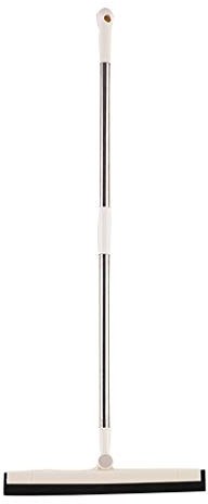 Hershii Rasqueta limpiacristales con mango de acero inoxidable de 36.6 pulgadas para lavar y secar el vidrio de ducha, piso, espejos, cocina, color beige