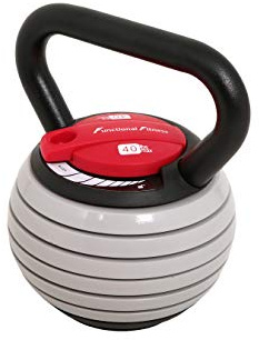 FunctionalFitness Gjutjärn justerbar kettlebell - 18 kg