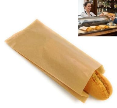 TODOKRAFT – 250 Sacs Kraft en Papier Alimentaire – Parfaits pour Sandwichs, Snacks, Fruits et Douceurs – Sac Kraft Solide pour l’Alimentation