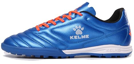 KELME Mens Turf Soccer Cleats - Football Boots Outdoor/Indoor Unisex Adult Sizes - Pro Soccer Shoes - TF AG and Futsal Shoe (Blue, 10)