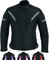 Damen motorradjacke mit protektoren für Sommer oder Winter - Textil wasserdicht motorroller motorrad bikerin mantel mit schutz rüstung (EN 1621-1) - Schwarz - L