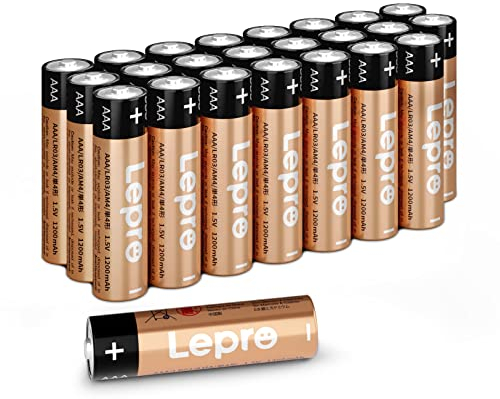 Lepro AAA Batterien, 24 Stück, Alkaline Batterie AAA mit 1.5V - Langlebig, Leistungsstark & Auslaufsicher, Ideal für Fernbedienungen, Spielzeug, Uhren, Taschenlampe UVM