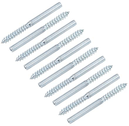 METALLIXITY Doppelseitige Schrauben (M6-Gewinde 70 mm lang) 40 Stück, Stockschrauben selbstschneidende doppelseitige Schrauben – für Reparaturen zu Hause