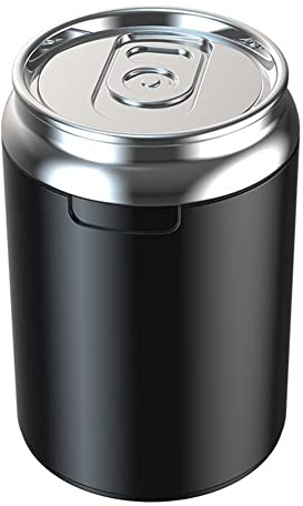 Auto LED Aschenbecher mit Deckel und LED-Licht für Getränkehalter,Kreativ Auto Aschenbecher Tragbarer Zylinder Reise Aschenbecher mit blauer LED, Winddicht Outdoor für Autos Vans Outdoor Camping