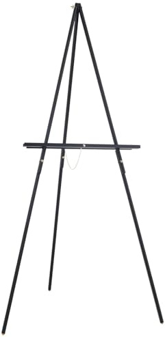 Cowling & Wilcox Black Marshall Display Easel | User-Friendly | Lightweight Pine Wood A-Frame Easel Perfect for exhibitions, Weddings or Special Events