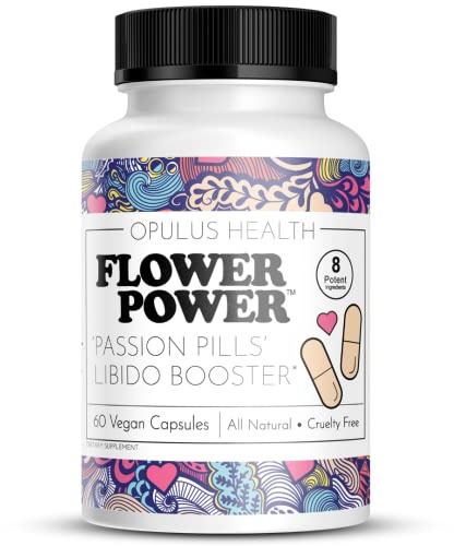 Flower Power Passion Pills for Women | Natural Libido Support Supplement | Women's Desire, Mood & Energy Support | Vegan - 60 ct