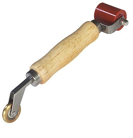 𝐉𝐔𝐍𝐋𝐈𝐗𝐍 Seam Roller Kits, 40mm Silicone Seam Roller with 6mm Brass Detail Penny Roller for PVC/TPO/EPDM Single Ply Roofing Tape