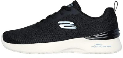 Skechers Women's Skech-Air Dynamight Splendid Path Sneaker, Black Mesh/Periwinkle Trim, 3 UK