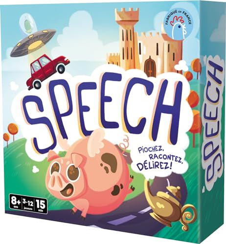 Asmodee - Speech – Gesellschaftsspiel für Familie und Kinder ab 8 Jahren – Kartenspiel – Kreativität & Fantasie – Erfinden Sie Geschichten aus Bildern – 5 Spielmodi – 3 bis 12 Spieler – auf