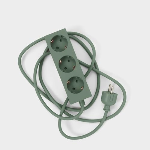 Praktiskt snyggt grenuttag, magnetiskt 3-vägs magnetiskt trippeluttag - Pedestal Power Bar flera uttag 5 m - Power Strip 3-vägs - grön