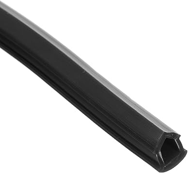 sourcing map 5 Meter Aluprofil Nut Abdeckung 2020 Serie Slot, Weiche Abdeckung Dichtungsstreifen Staubschutz PVC-Schutzdichtstreifen für Aluminium Profil 3D-Drucker, Schwarz