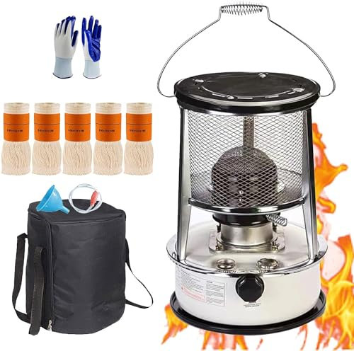 Stufa A Cherosene,Stufa A Petrolio Portatile, Bruciatore for Stufa A Cherosene Da 4,6l6l,Senza Elettricità Stufa Mobile for Interni,Stufa A Paraffina for Tenda Da Campeggio All'aperto, Terrazza, Escur