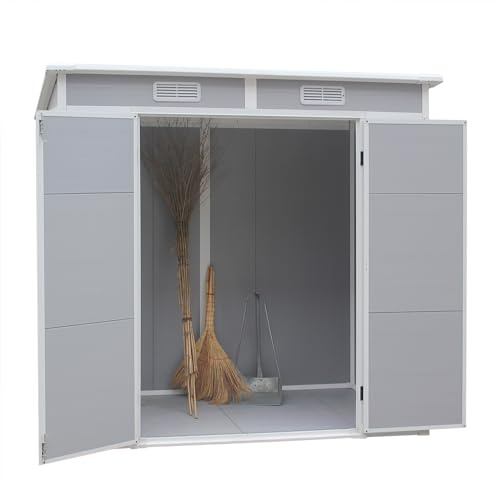 Plastic Garden Storage Shed Outdoor Storage Includes Plastic Floor,House Tool Shed Utility Chest Shed Box 183 x 112x 183cm