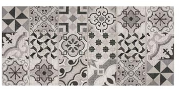 IlGruppone Tappeto Cucina in Ciniglia Passatoia Multiuso Ingresso Corridoio Antiscivolo Prodotto Italiano Disegni Piazzati Cotone Varie Misure Lavabile in Lavatrice - Cementine Grigio - 57x240 cm
