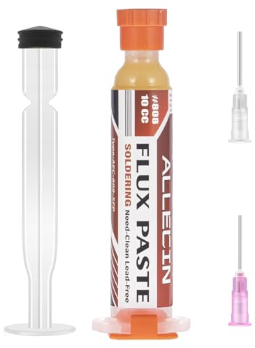 ALLECIN Flussmittel Löten Bleifreies Lötflussmittel 10mL Solder Flux Paste 10CC Lötfett Löt Flussmittel Bleifrei Lötflussmittelpaste AEC-808 für Lötzinn Elektronik (1 Stück)