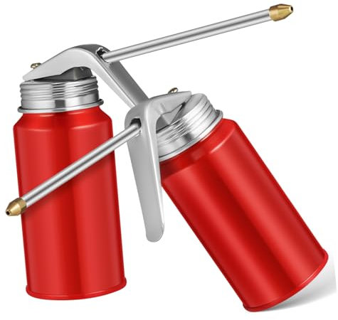SEWOART 2 Stück Hochdruck Ölkanister 200 Ml Aus Metall Mit Manueller Pumpe Ölspender Für Kraftfahrzeuge Und Wartung Kompakt Und Vielseitig Für Unterwegs