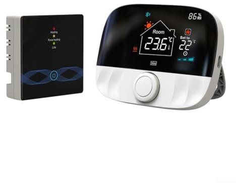 Programmable Smart Thermostat, RF433 Water Heating Gas Pot Thermostat, WiFi Wireless Thermostat, For Electric Warm Floor Heating System(black)