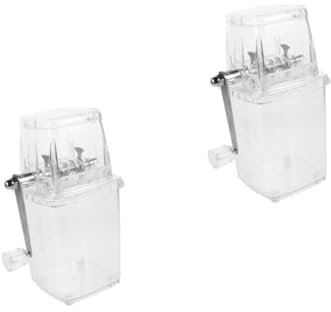 Cabilock 2 Piezas Trituradora De Hielo Manual Máquina De Hielo Portátil Máquina De Hielo Portátil Mini Máquina De Hielo Máquina De Afeitar De Hielo Trituradora De Hielo Máquina De Afeitar