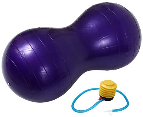 Yardwe PVC Gymnastikball in Erdnussform mit Pumpe Verdickt Platzsicher Glatte Oberfläche für Fitness und Tanz
