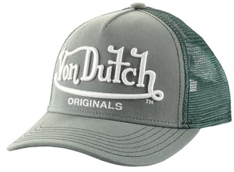 Von Dutch Trucker Cap Riverside Green White Khaki, Size:OneSize