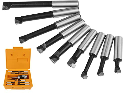 1 Set Milling Machine Accessories Mt2 M10 F1 12 50mm Boring Head With 9pcs 12mm Boring Bars Boring Head R8 50mm Mt2 Mt3 Boring Head Set
