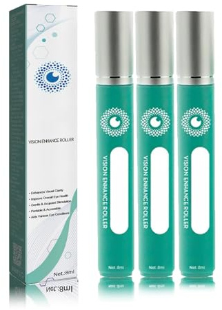 Vision Enhance Roller, Ophthalmic Vision Enhancing Roller, Masajeador de Ojos Para Mejorar la Visión, Vision Enhance Roller Rodillo de Masaje Ocular, Alivia la Sequedad (3P)