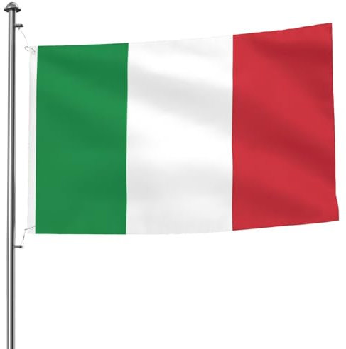 Bandera italiana de doble cara de 5 x 8 pies, pancarta decorativa resistente para exteriores y jardín