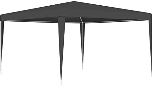 Manuell einziehbare Markise 4x4m Wasserdicht Baldachin Verstellbar Partyzelt Anthrazit 90g/m²