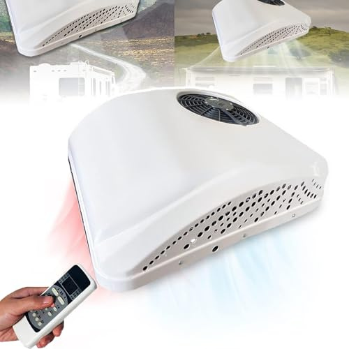 LISTaRSw 12V/24V/48V Aire Acondicionado De Techo para Vehículos Recreativos, 2 En 1, Frío/Calor (2300 W De Refrigeración + 1000 W De Calefacción), para Camiones, Vehículos Recreativos 24V