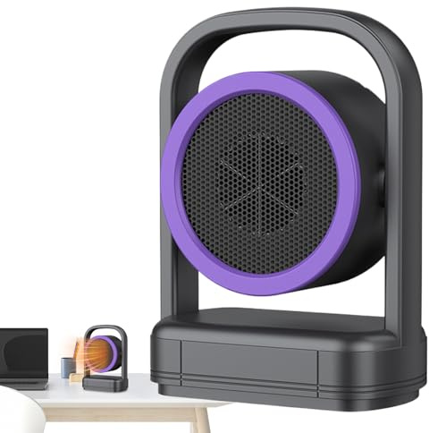 Termoventilatore da Scrivania | Riscaldatore Da Tavolo Elettrico 500W Con 2 Impostazioni Di Temperatura | Riscaldamento Veloce Riscaldatore Per Stanze - Per Interni Ufficio Bagno Camera Garage Auto In