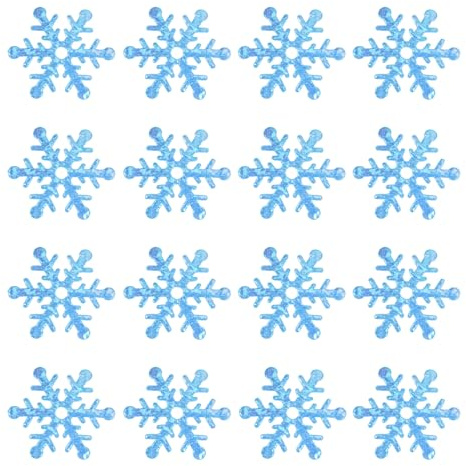 FELTECHELECTR 600 Piezas Confeti de Copos de Azul para Decoración Navideña Fiesta Temática y Cumpleaños Confeti Brillante para Mesas y Fotomatón sin Olor para Celebraciones Invernales